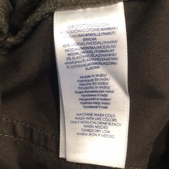 Chaps Mid Rise Comfort Elastic Slim Leg Icon Brown Stretch Fabric - Picture 6 of 6